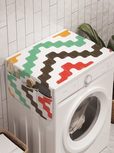Органайзер "Магия зигзагов" на стиральную машину, 45x120 см Ambesonne