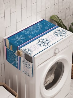 Органайзер "Зимнее счастье" на стиральную машину, 45x120 см Ambesonne