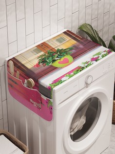 Органайзер "Романтический дом" на стиральную машину, 45x120 см Ambesonne