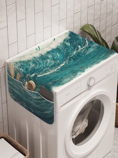 Органайзер "Любовь сильнее волн" на стиральную машину, 45x120 см Ambesonne