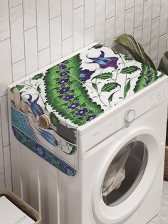 Органайзер "Лиственные цветы" на стиральную машину, 45x120 см Ambesonne