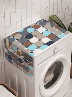 Органайзер "Цветные чудеса" на стиральную машину, 45x120 см Ambesonne