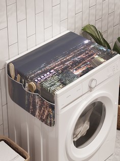 Органайзер "Высота города" на стиральную машину, 45x120 см Ambesonne