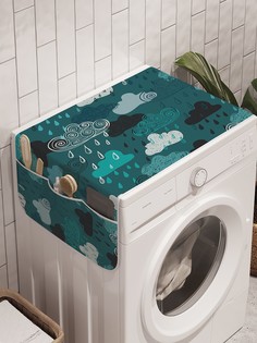Органайзер "Дождливый сезон" на стиральную машину, 45x120 см Ambesonne