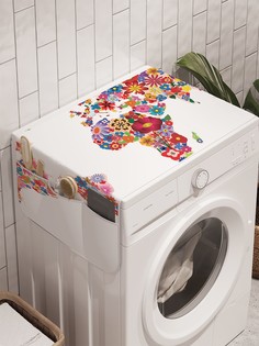 Органайзер "Планета расцветает" на стиральную машину, 45x120 см Ambesonne