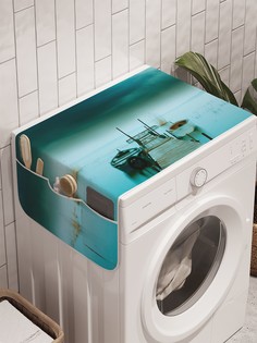 Органайзер "Лодки у причала" на стиральную машину, 45x120 см Ambesonne