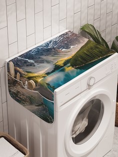 Органайзер "Снежные горы" на стиральную машину, 45x120 см Ambesonne