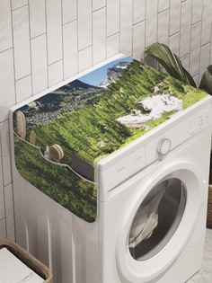 Органайзер "Горная река в лесу" на стиральную машину, 45x120 см Ambesonne