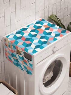 Органайзер "Кубическая стенка" на стиральную машину, 45x120 см Ambesonne