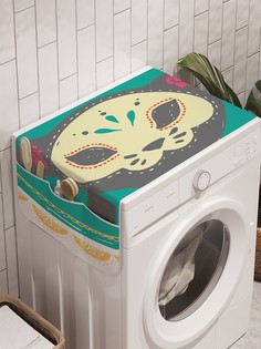 Органайзер "Двуличный кот" на стиральную машину, 45x120 см Ambesonne