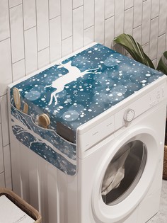 Органайзер "Летящий олень" на стиральную машину, 45x120 см Ambesonne
