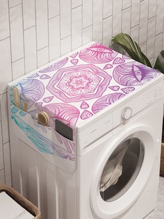 Органайзер "Абстрактные узоры с глазами" на стиральную машину, 45x120 см Ambesonne