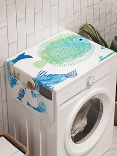 Органайзер "Рыбные будни" на стиральную машину, 45x120 см Ambesonne