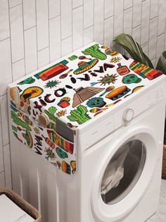 Органайзер "Да здравствует Мексика" на стиральную машину, 45x120 см Ambesonne