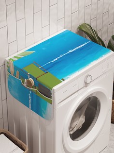 Органайзер "Пляж для двоих" на стиральную машину, 45x120 см Ambesonne