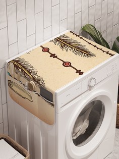 Органайзер "Перьевой набор" на стиральную машину, 45x120 см Ambesonne