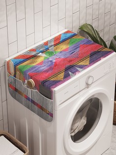 Органайзер "Бабочка в рамке" на стиральную машину, 45x120 см Ambesonne