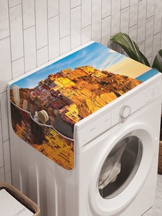 Органайзер "Город над морем" на стиральную машину, 45x120 см Ambesonne