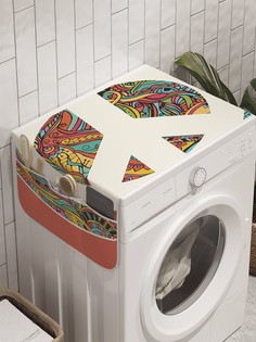 Органайзер "Антивоенный лозунг" на стиральную машину, 45x120 см Ambesonne