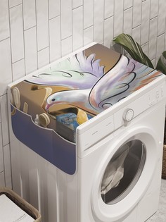 Органайзер "Голубь мира" на стиральную машину, 45x120 см Ambesonne