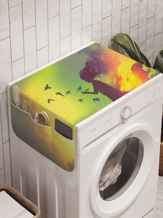 Органайзер "Облачный силуэт" на стиральную машину, 45x120 см Ambesonne