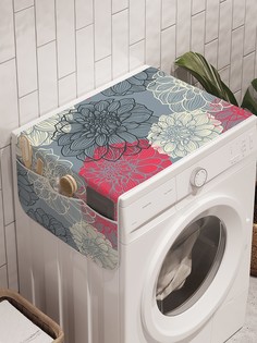 Органайзер "Цветочные контуры" на стиральную машину, 45x120 см Ambesonne