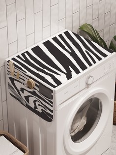 Органайзер "Взгляд зебры" на стиральную машину, 45x120 см Ambesonne