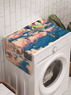 Органайзер "Мальчик на воздушных шариках" на стиральную машину, 45x120 см Ambesonne