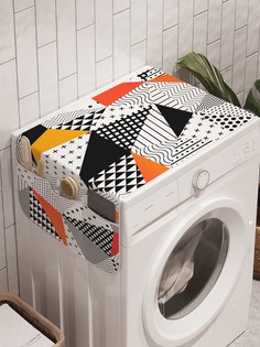 Органайзер "Рельефная геометрия" на стиральную машину, 45x120 см Ambesonne