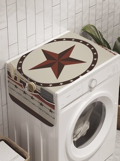 Органайзер "Техасская звезда в рамке" на стиральную машину, 45x120 см Ambesonne