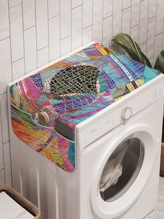 Органайзер "Цветная абстракция" на стиральную машину, 45x120 см Ambesonne