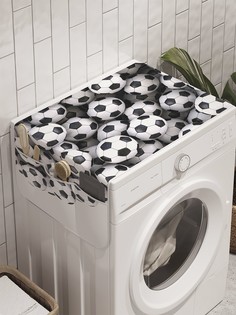 Органайзер "Футбольная любовь" на стиральную машину, 45x120 см Ambesonne