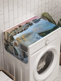 Органайзер "Камни в прозрачной воде" на стиральную машину, 45x120 см Ambesonne