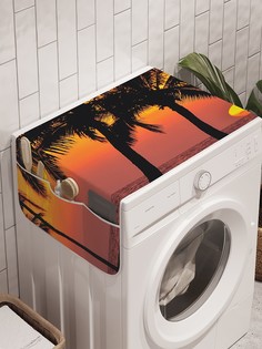 Органайзер "Закат и пальмы" на стиральную машину, 45x120 см Ambesonne
