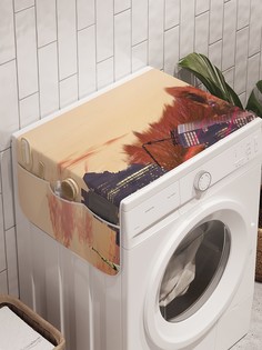 Органайзер "Белка с лазерами из глаз" на стиральную машину, 45x120 см Ambesonne