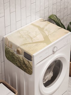 Органайзер "Туманные деревья" на стиральную машину, 45x120 см Ambesonne