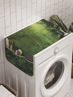 Органайзер "Источник в светлом лесу" на стиральную машину, 45x120 см Ambesonne