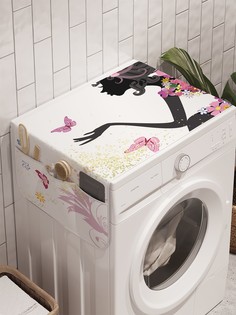 Органайзер "Фея в цветочном платье" на стиральную машину, 45x120 см Ambesonne