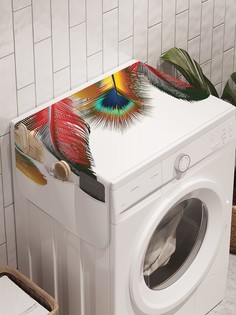 Органайзер "Перьевые ветки" на стиральную машину, 45x120 см Ambesonne