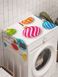 Органайзер "Веселые шарики" на стиральную машину, 45x120 см Ambesonne