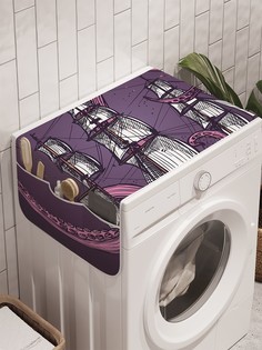 Органайзер "Фрегат в гиганстких щупальцах" на стиральную машину, 45x120 см Ambesonne