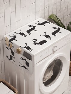 Органайзер "Оленьи движения" на стиральную машину, 45x120 см Ambesonne