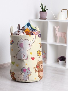 Корзина для игрушек JoyArty Серая карта 35x50 см