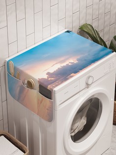 Органайзер "Спокойствие пляжа" на стиральную машину, 45x120 см Ambesonne