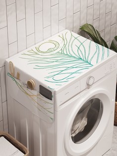 Органайзер "Волшебные перья" на стиральную машину, 45x120 см Ambesonne