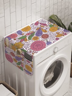 Органайзер "Цветочное скопление" на стиральную машину, 45x120 см Ambesonne
