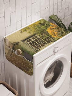 Органайзер "Уютный палисадник" на стиральную машину, 45x120 см Ambesonne