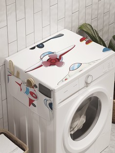 Органайзер "Небесный транспорт" на стиральную машину, 45x120 см Ambesonne