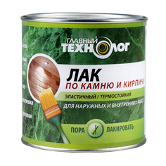 Лак по камню и кирпичу Главный Технолог, глянцевый, 0,75 л