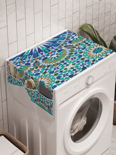 Органайзер "Плиточное искусство" на стиральную машину, 45x120 см Ambesonne